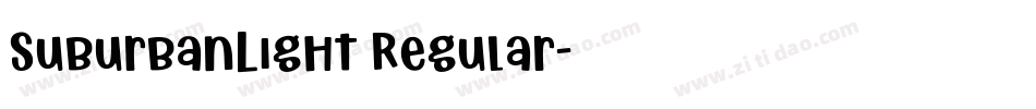 SuburbanLight Regular字体转换